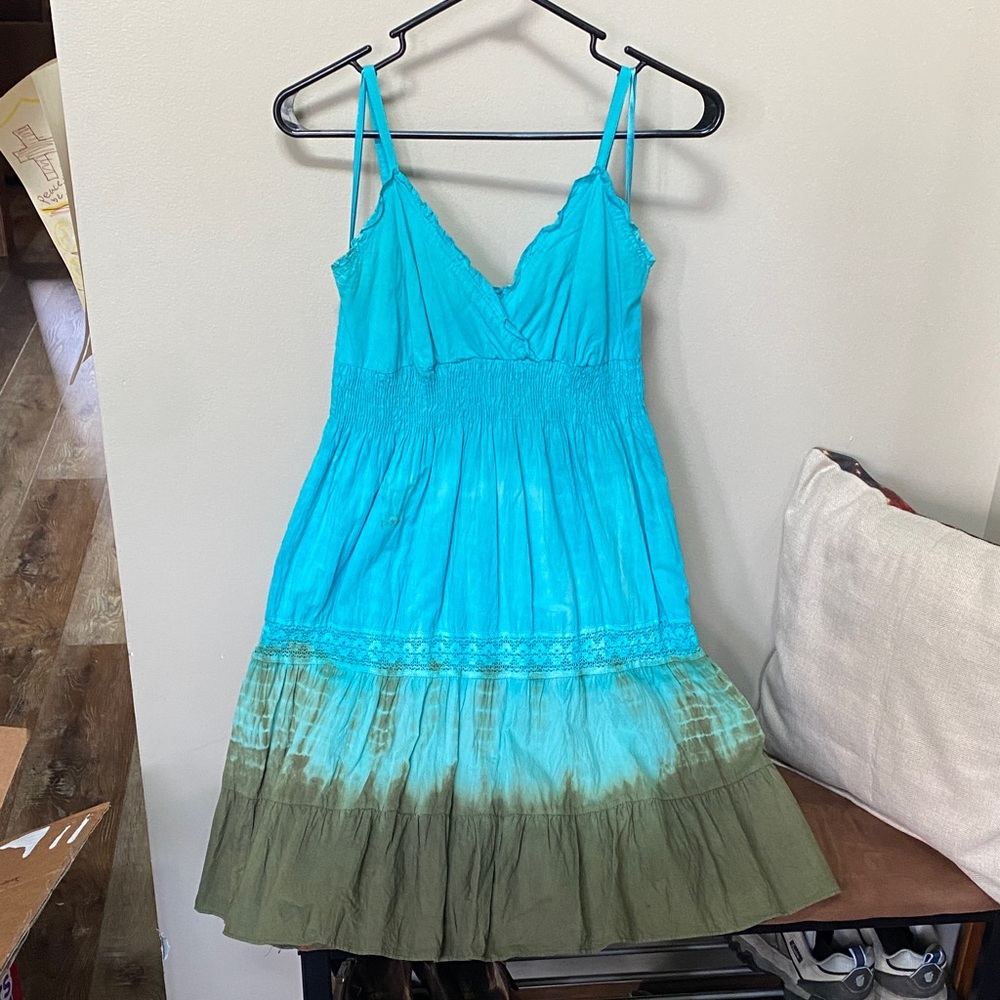 Teal and brown Women's/Junior’s (M) Dress